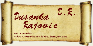 Dušanka Rajović vizit kartica